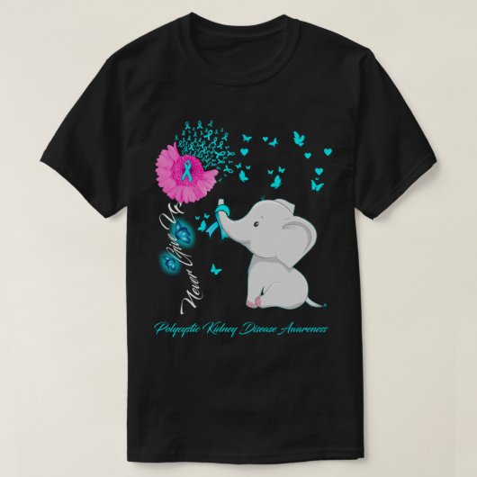 Elephant Polycystic Kidney Disease Awareness Rib T-Shirt (Design vorne)
