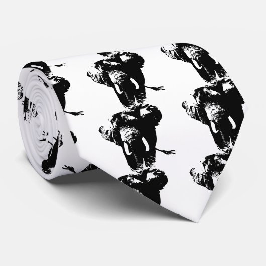 Elephant Pop Art Krawatte (Gerollt)