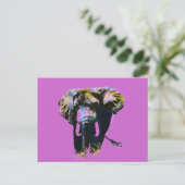 Elephant Pop Art Postcard Postkarte (Stehend Vorderseite)