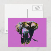 Elephant Pop Art Postcard Postkarte (Vorne/Hinten)
