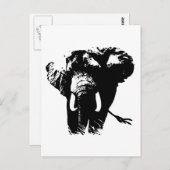 Elephant Pop Art Postkarte (Vorne/Hinten)