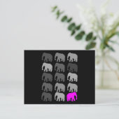 Elephant PopArt Geschenke Postkarte (Stehend Vorderseite)