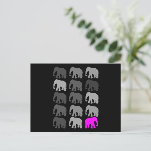 Elephant PopArt Geschenke Postkarte (Stehend Vorderseite)