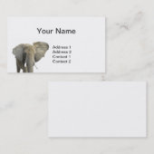 Elephant Portrait Business Cards Visitenkarte (Vorne/Hinten)
