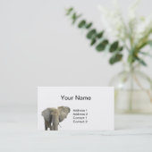 Elephant Portrait Business Cards Visitenkarte (Stehend Vorderseite)