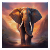 Elephant Portrait digitales Poster (Vorderseite)