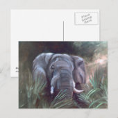 Elephant Portrait Postcard Postkarte (Vorne/Hinten)