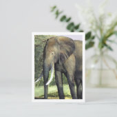 Elephant Postcard Postkarte (Stehend Vorderseite)