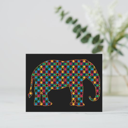 Elephant Postcard Postkarte (Stehend Vorderseite)