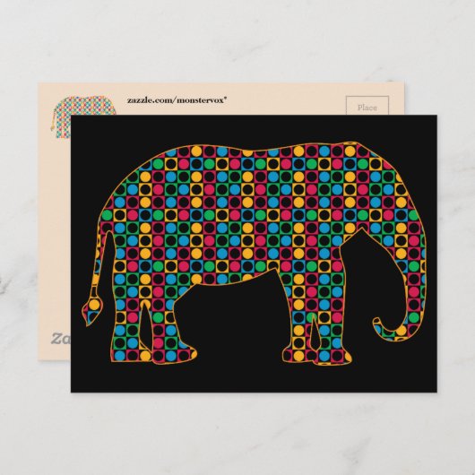 Elephant Postcard Postkarte (Vorne/Hinten)