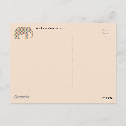 Elephant Postcard Postkarte (Rückseite)