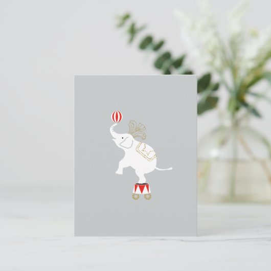 Elephant Postcard Postkarte (Stehend Vorderseite)