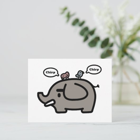 Elephant Postkarte (Stehend Vorderseite)