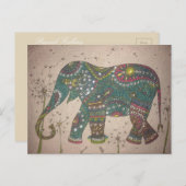 Elephant Postkarte (Vorne/Hinten)