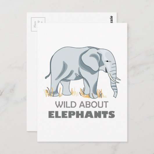 ELEPHANT POSTKARTE (Vorne/Hinten)