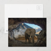 Elephant Postkarte (Vorne/Hinten)