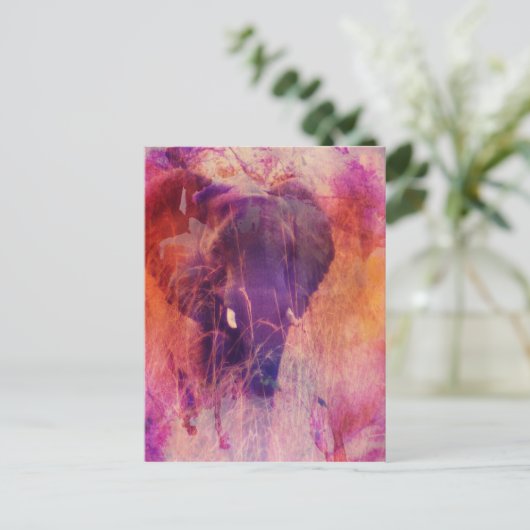 Elephant Postkarte (Stehend Vorderseite)
