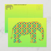 Elephant Postkarte (Vorne/Hinten)