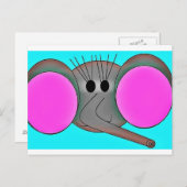 Elephant Postkarte (Vorne/Hinten)