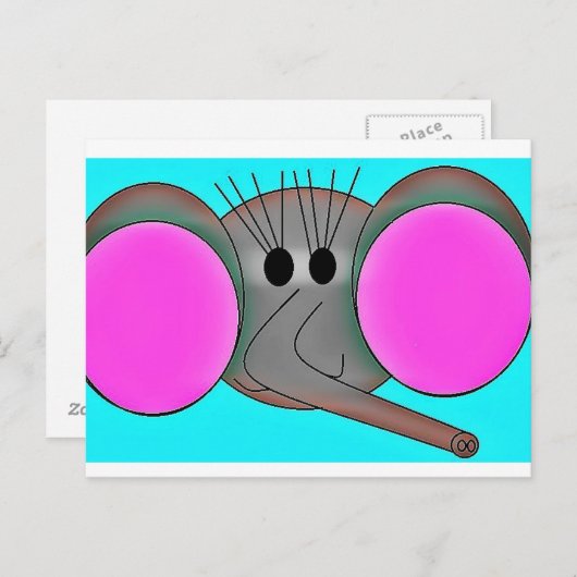 Elephant Postkarte (Vorne/Hinten)