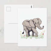 Elephant Postkarte (Vorne/Hinten)