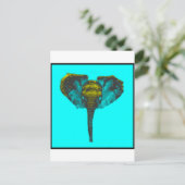 Elephant Postkarte (Stehend Vorderseite)