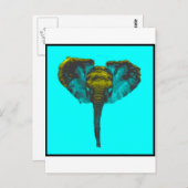 Elephant Postkarte (Vorne/Hinten)