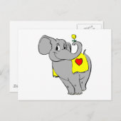 Elephant Postkarte (Vorne/Hinten)