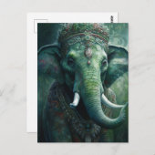Elephant Postkarte (Vorne/Hinten)
