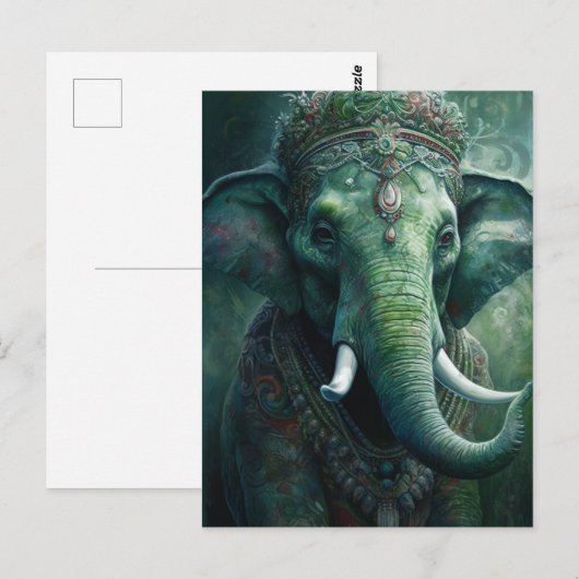 Elephant Postkarte (Vorne/Hinten)