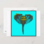 Elephant Postkarte (Vorne/Hinten)