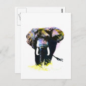 Elephant Postkarte (Vorne/Hinten)