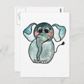 Elephant Postkarte (Vorne/Hinten)