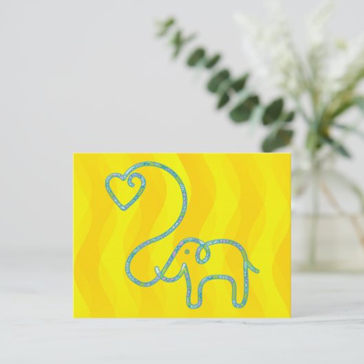 ELEPHANT POSTKARTE (Stehend Vorderseite)