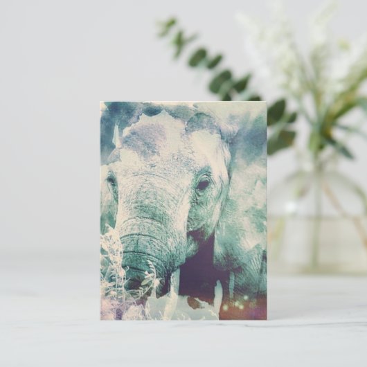 Elephant Postkarte (Stehend Vorderseite)