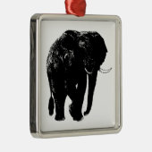 Elephant Premium Square Keramik Ornament (Rechts)
