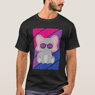 Elephant Pride Bisexual Flag LGBTQ Proud Ally Prid T-Shirt