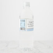 Elephant Prince Baby Dusche Wasserflaschenetikett (Rückseite)