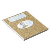 Elephant Prince Baby Shower Candy Bar Wrappers Notizblock (angewinkelt)