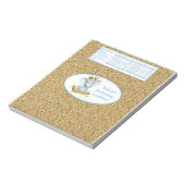 Elephant Prince Baby Shower Candy Bar Wrappers Notizblock (Rotiert)