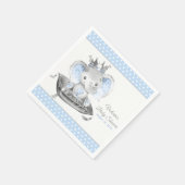 Elephant Prince Baby Shower Napkins Serviette (Ecke)