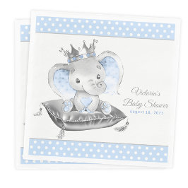Elephant Prince Baby Shower Napkins Serviette