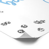 Elephant Prince Glitzer Babydusche Begrüßungszeich Poster (Ecke)