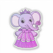Elephant Princess Aufkleber (Vorderseite)