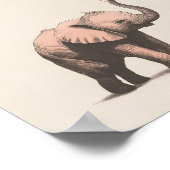Elephant Print | Baby Elephant Art | Kinderzimmer Poster (Ecke)