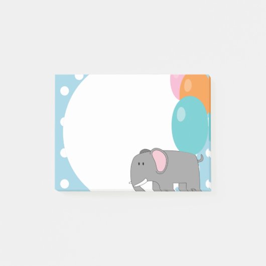 Elephant Print Post-it Notes Klebezettel (Vorderseite)