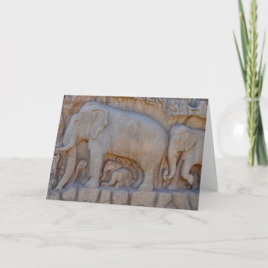 Elephant Procession, Südindien Karte (Vorderseite)