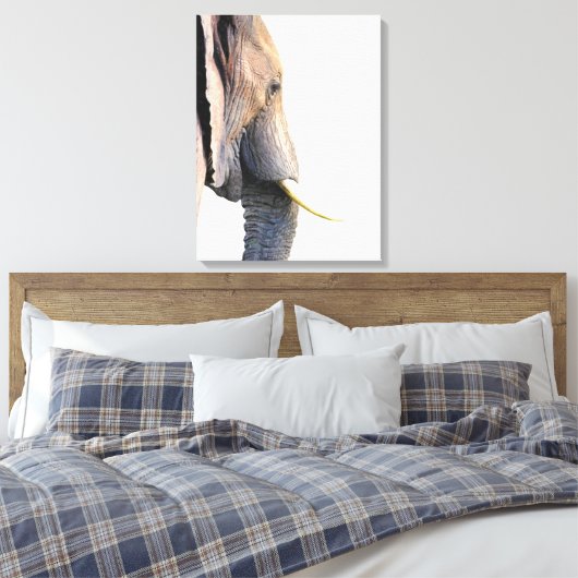 Elephant Profile Dschungeltierportrait Leinwanddruck (Insitu (Schlafzimmer))