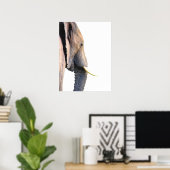 Elephant Profile Dschungeltierportrait Poster (Heimbüro)