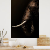Elephant Profile Poster (Küche)